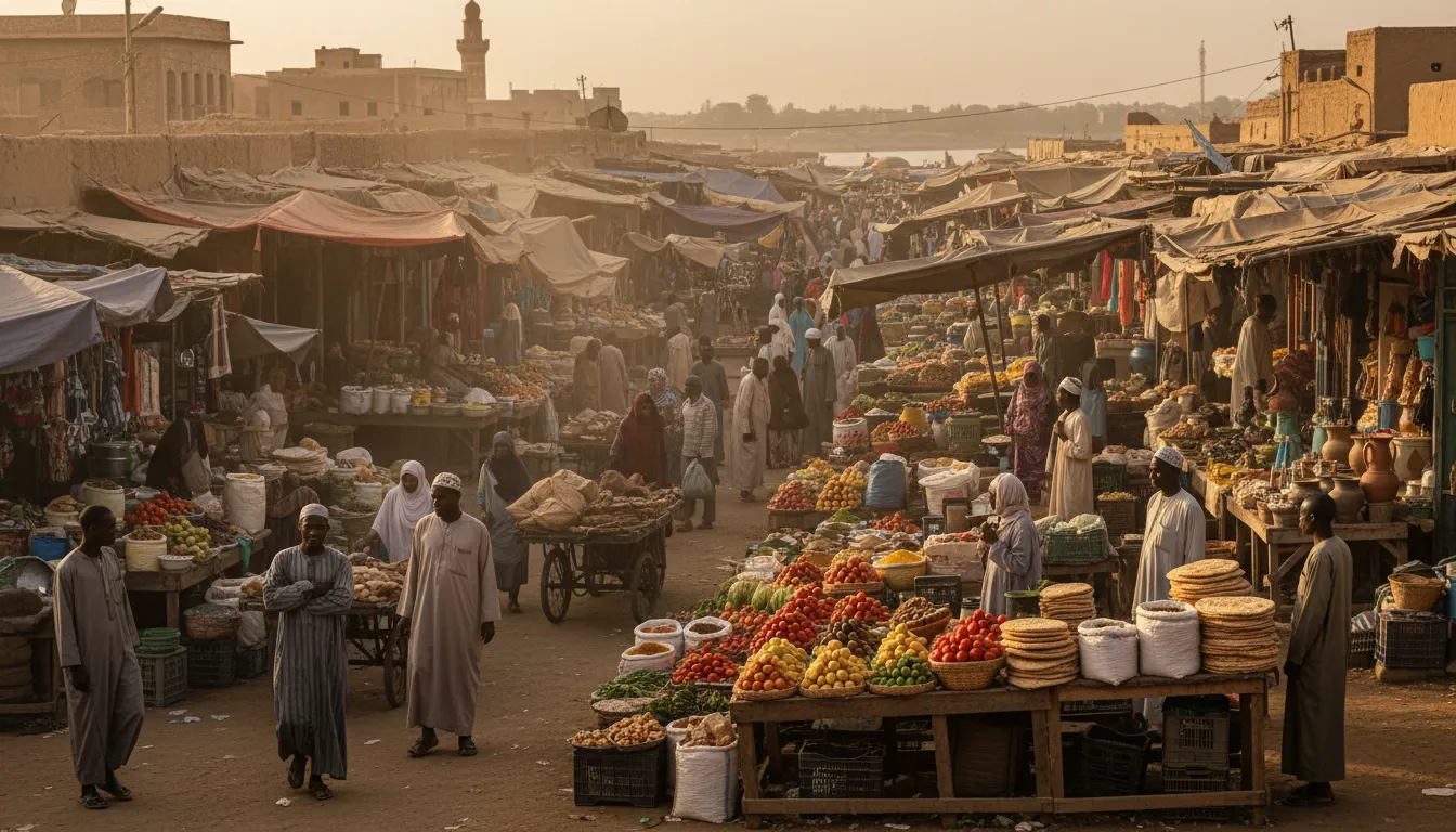 Khartoum-এর ইলাস্ট্রেশন: the capital city of Sudan.