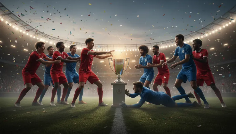 Illustration of vie: To compete eagerly for something.