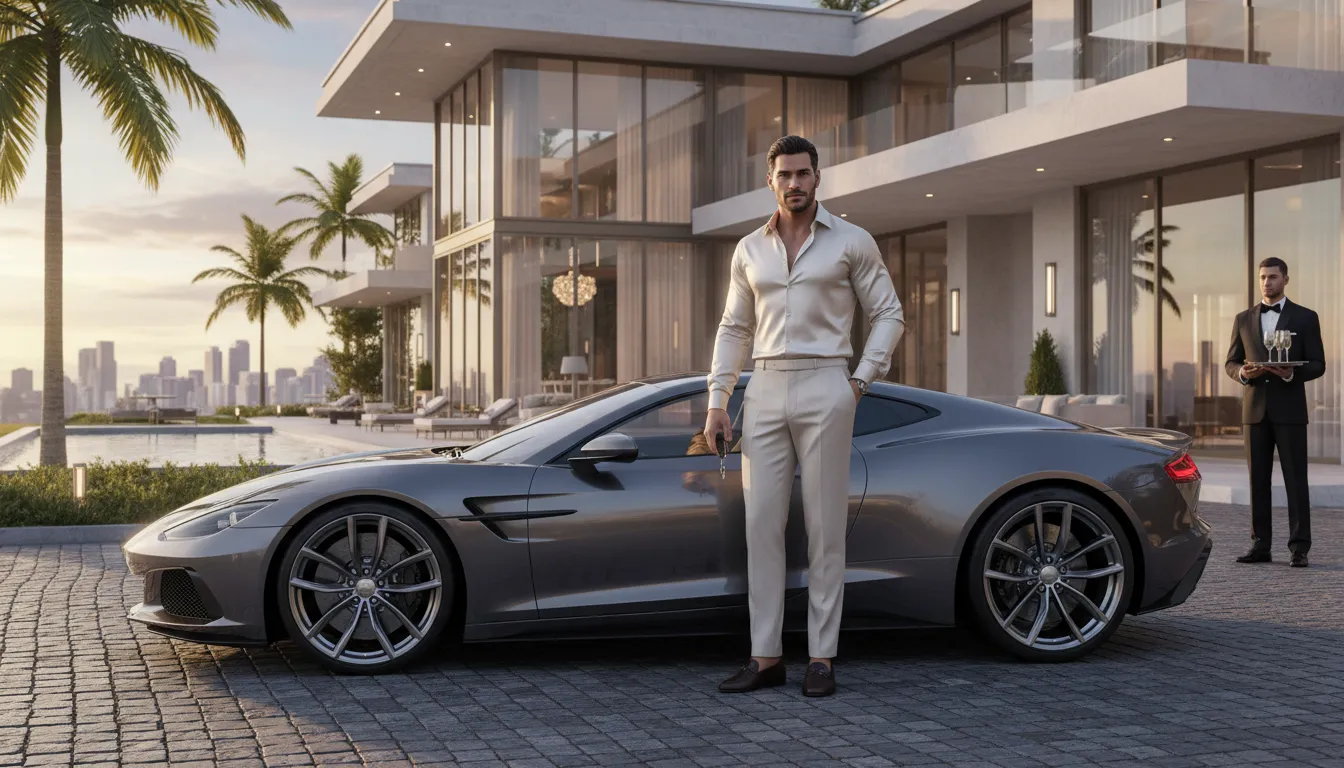 ภาพประกอบของ ballin: Living luxuriously or extravagantly.