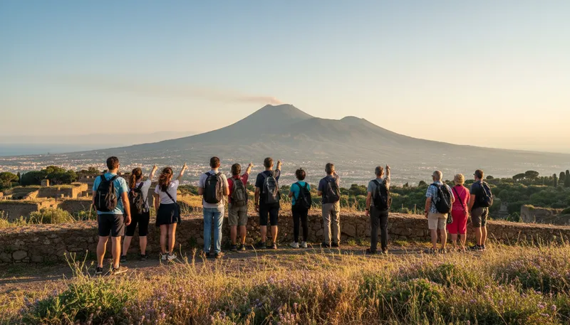 Illustration of vesuvius: A volcano in Italy known for its eruptions.