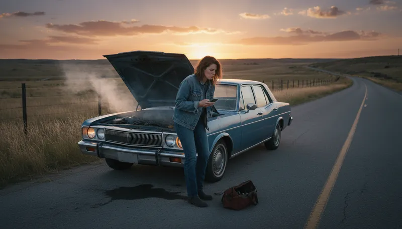 Illustration of my car has broken down: my vehicle is no longer working.