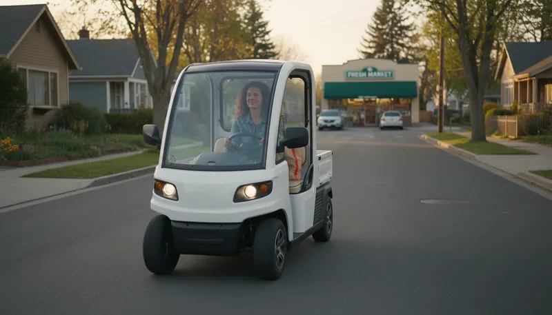 Illustration of nev: acronym for 'neighborhood electric vehicle'