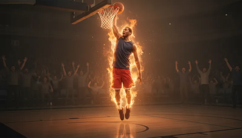 Illustration of on fire: Doing exceptionally well or energetically.