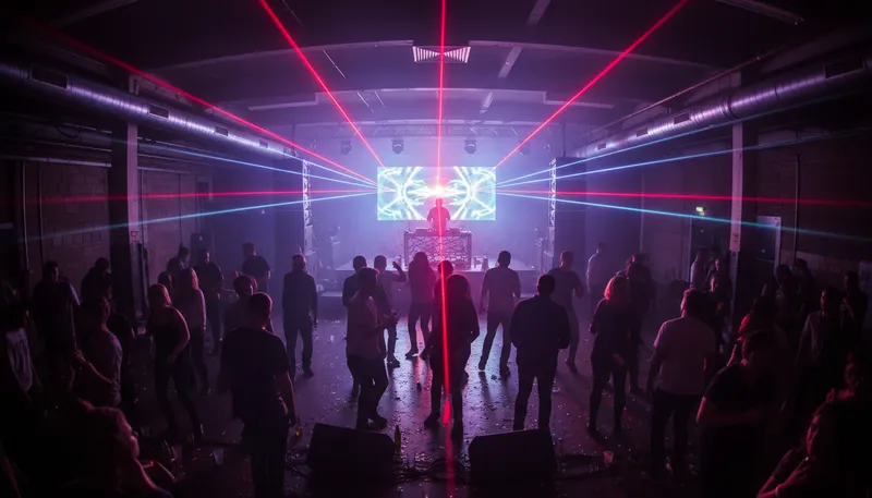 Illustration of techno: a genre of electronic dance music