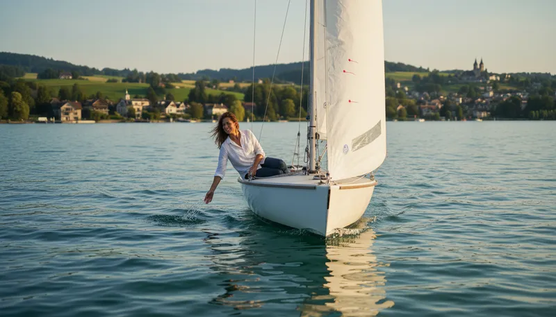 Illustration of biel: A city in Switzerland known for its lake.