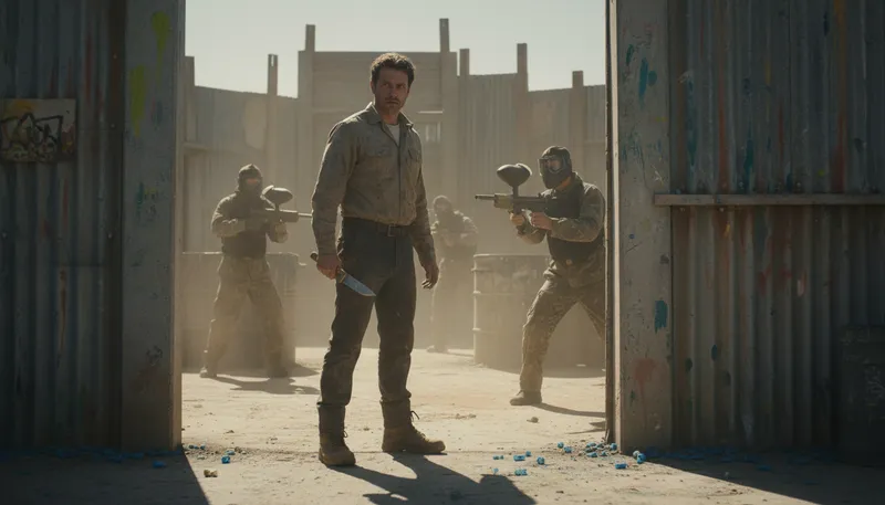 Illustration of bring a knife to a gunfight: Be unprepared for a serious challenge.