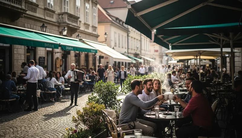 Illustration of zagreb: The capital city of Croatia.