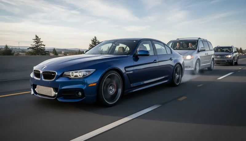 Illustration of turbocharged: An engine enhanced for more power.