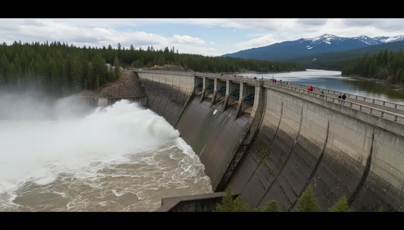 Illustration of damm: a barrier to control water flow.