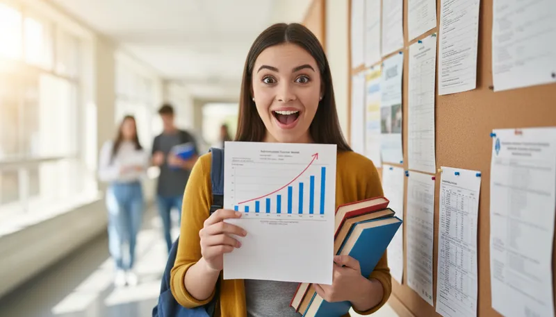 Illustration of above the curve: doing better than average