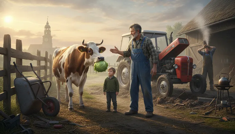Illustration of how the cow ate the cabbage: an explanation of a confusing situation