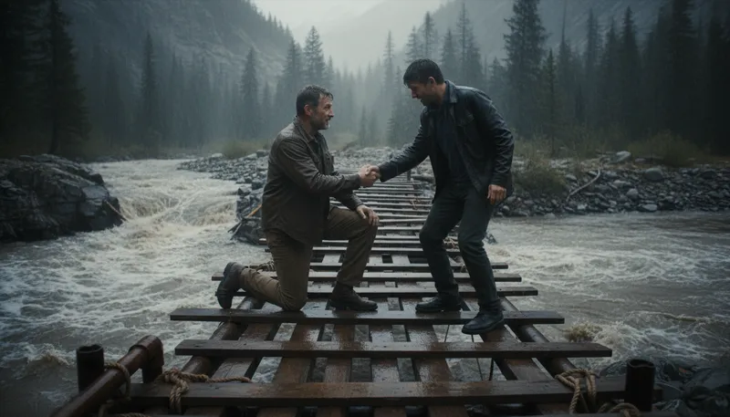 Illustration of bridge over troubled waters: Provide comfort during a difficult time.