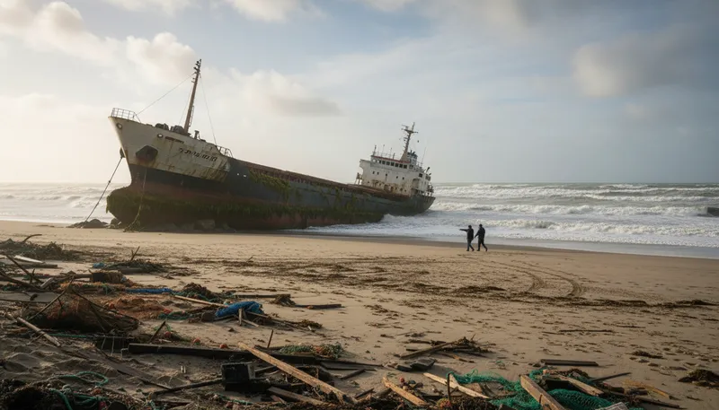 Illustration of aground: Stuck on land or ground; not afloat.