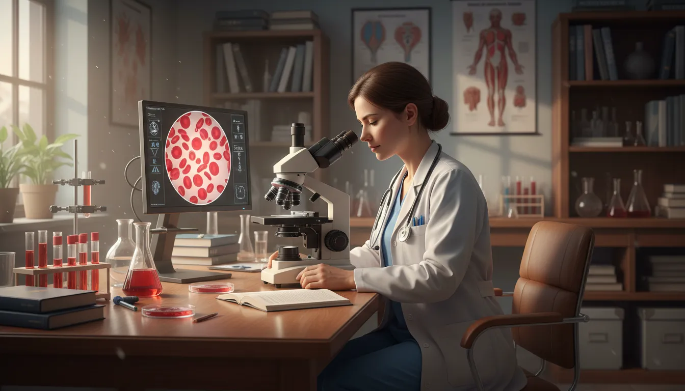 hematology-এর ইলাস্ট্রেশন: The study of blood and blood diseases.