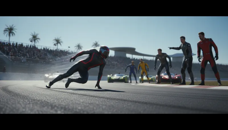 Illustration of speedster: A person or vehicle that moves very fast.