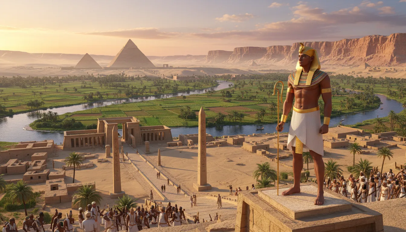 Illustration von KMT: The native name for the land of ancient Egypt.