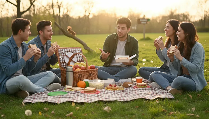 Illustration of few sandwiches short of a picnic: Not very intelligent or a bit crazy.