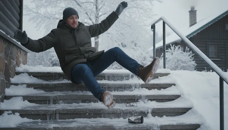 Illustration of take a tumble: to fall suddenly or clumsily.