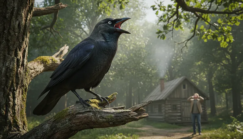 Illustration of daw: A type of bird; often a jackdaw.