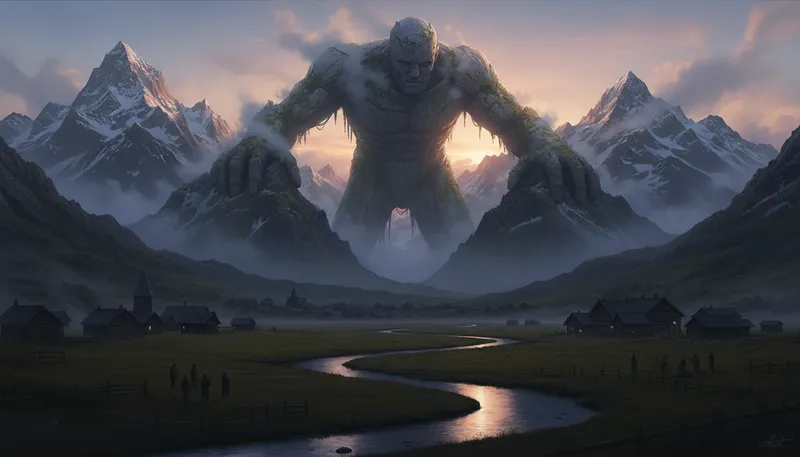 Illustration of titan: giant or powerful being
