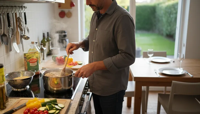 Illustration of quinoa: A nutritious grain often used in salads.