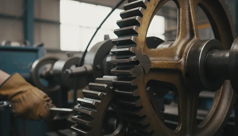 Illustration of tooth: part of a gear that helps it turn