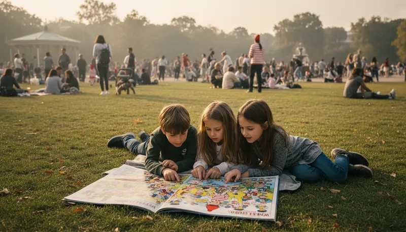 Illustration of waldo: A character in a hidden picture game.