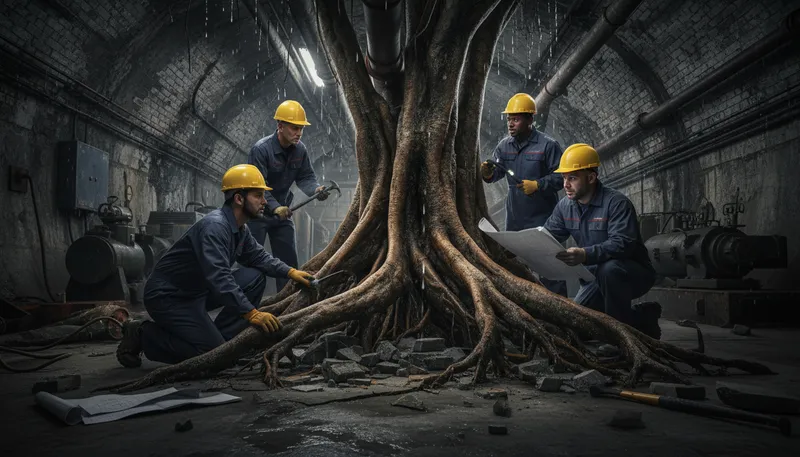Illustration of root cause: the primary reason for a problem.