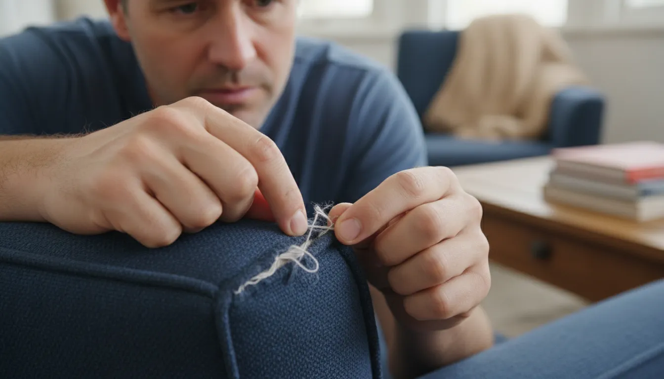 “pick at” kelimesinin çizimi: to touch or disturb something repeatedly.