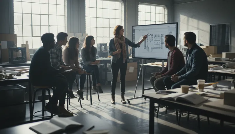 Illustration of instructor: a person who teaches or educates others
