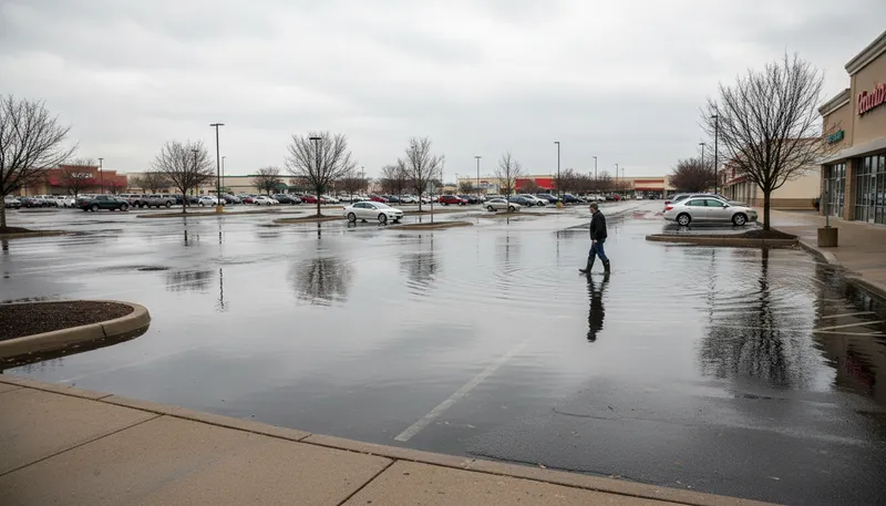 Illustration of stormwater: Water from rain or melting snow.