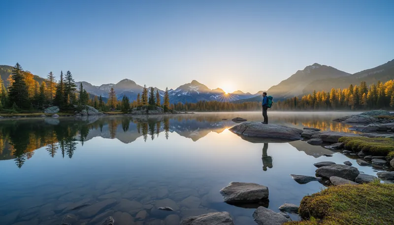 Illustration of calm: A state of quiet and peace.