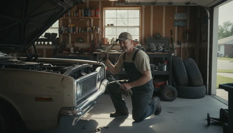 Illustration of tinker: To repair or adjust something in a casual way.