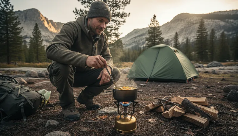 Illustration of primus: brand of camping stove