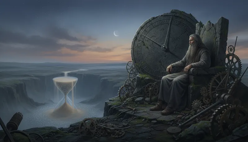Illustration of kronos: The personification of time in Greek mythology.