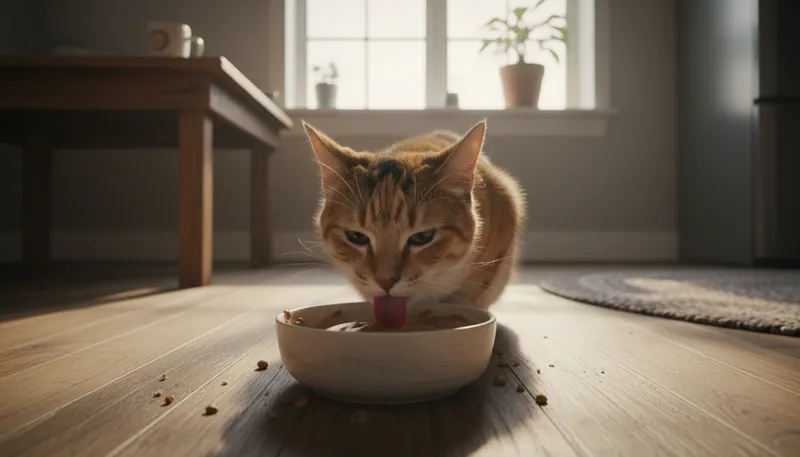 Illustration of lick out: To clean or remove something by licking.