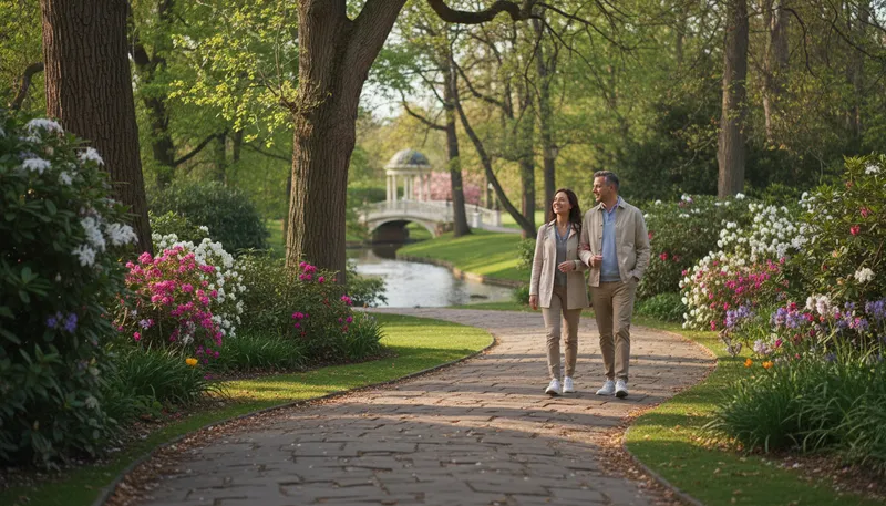 Illustration of pathway: A route or track for walking.