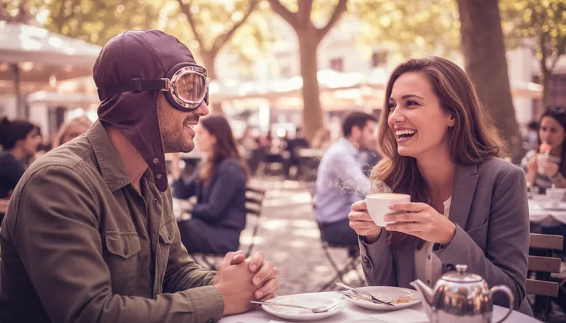 Illustration of love goggles: seeing someone as more attractive due to love