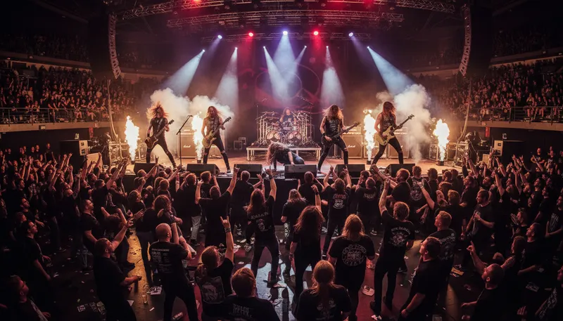 Illustration of metal: genre of loud and aggressive music