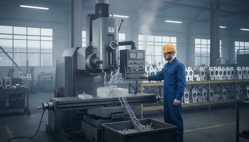Illustration of milling machine: a machine for shaping materials