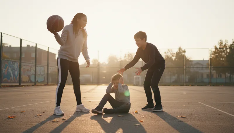 Illustration of hit someone when they are down: to take advantage of someone's weakness.