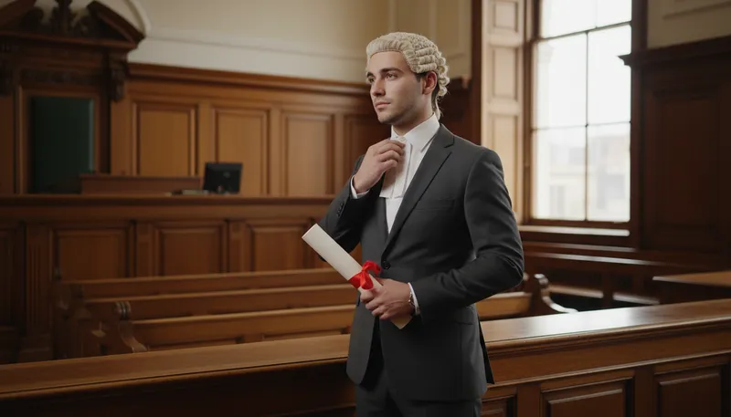 Illustration of call to the bar: to become a lawyer officially