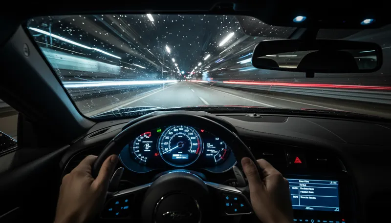 Illustration of speedometer: Measures a vehicle's speed in real time.
