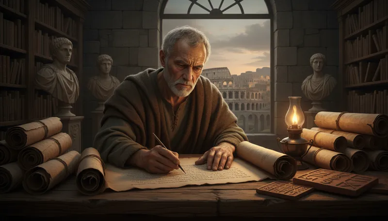 Illustration of tacitus: A Roman historian known for his writings.