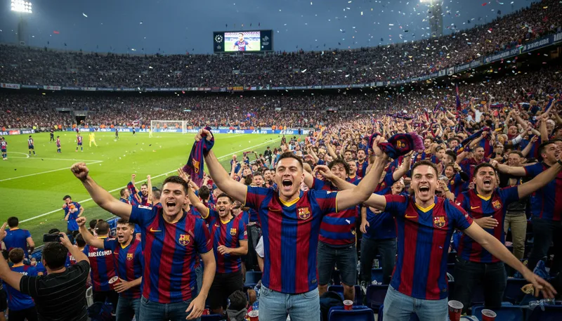 Illustration of barça: A nickname for FC Barcelona.