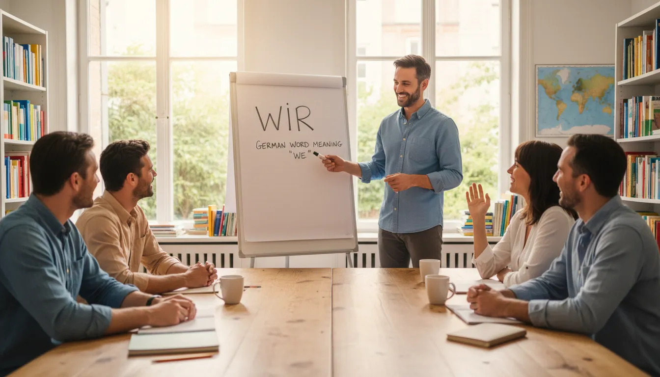 wir 的插图：German word meaning 'we'.