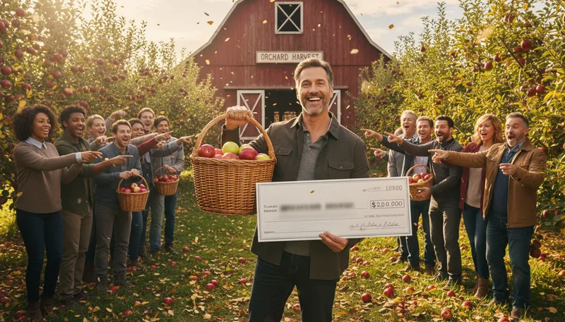 Illustration of how about them apples: A phrase expressing surprise or defiance.
