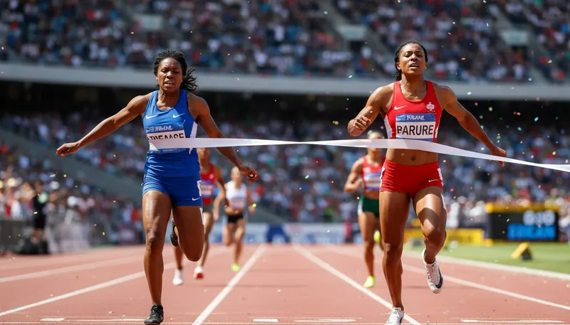Illustration of neck and neck: very close in competition