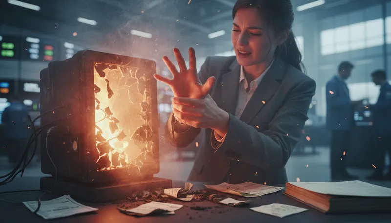 Illustration of burn one's fingers: Experience negative consequences from one's actions.