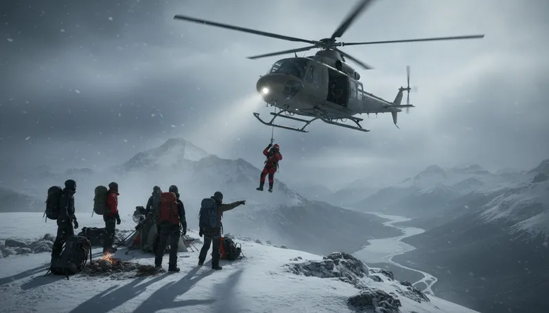 Illustration of airlift: Transporting people or goods by aircraft.